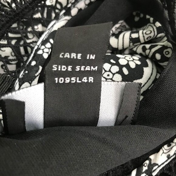 NWT iZ Byer Womens M Black Lace Blouse Aztec Tank Top Sleeveless Floral Casual - Picture 6 of 11